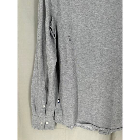 Kit and Ace Shirt Mens Medium Grey Tech Button Long Sleeve Performance - Picture 7 of 9